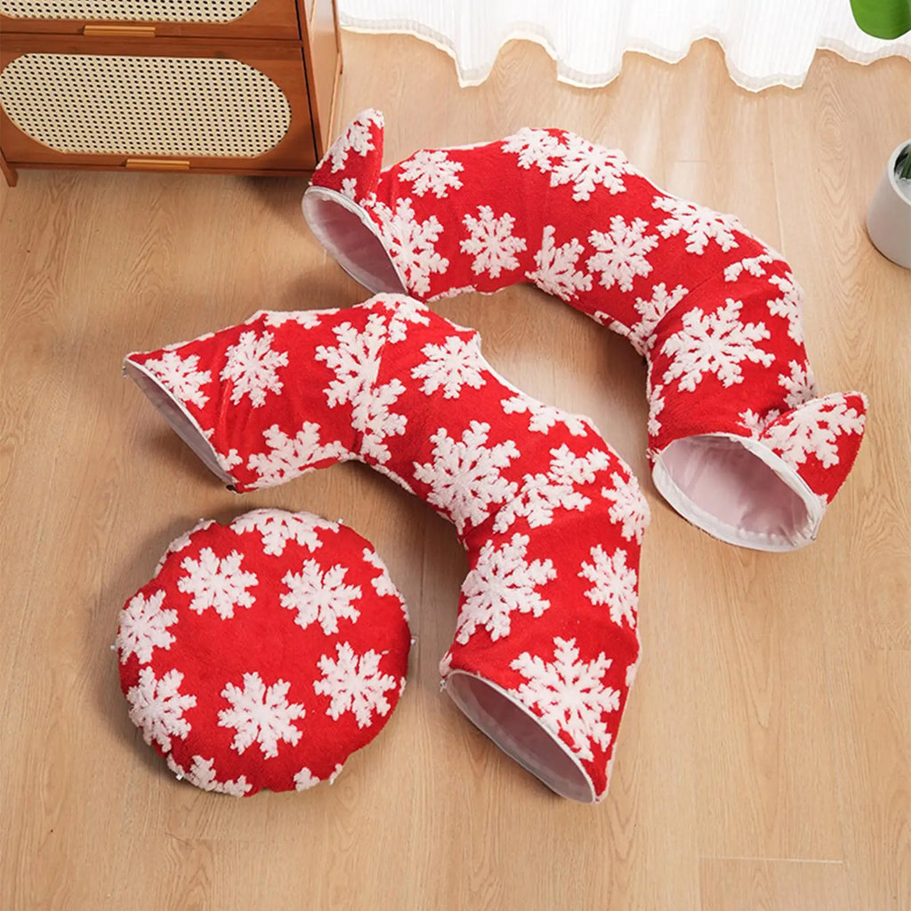 Christmas Cat Donut Tunnel & Bed