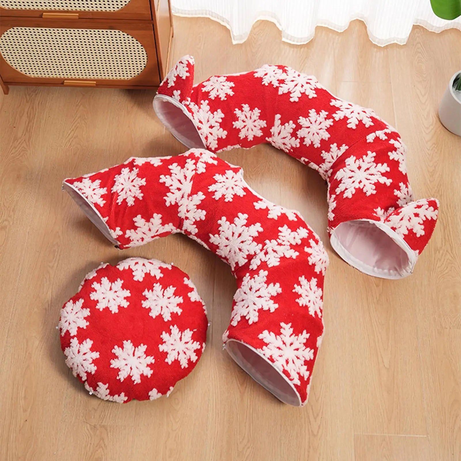 Christmas Cat Donut Tunnel & Bed