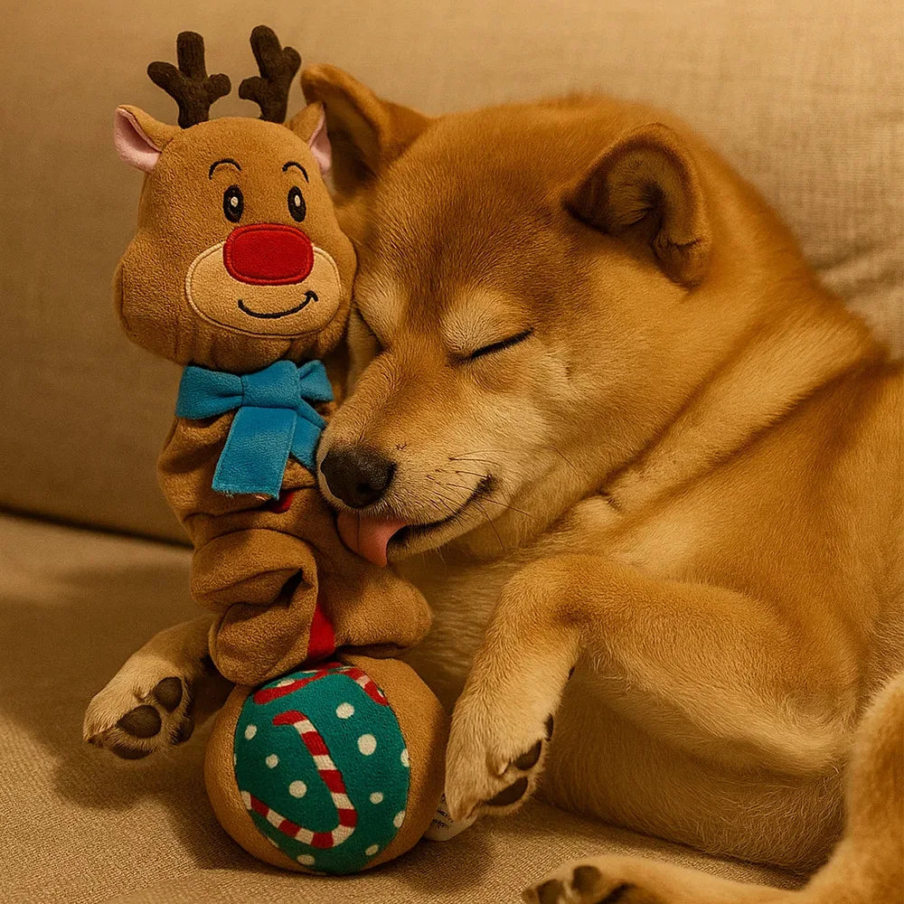 Christmas Squeaky Plush Dog Toy