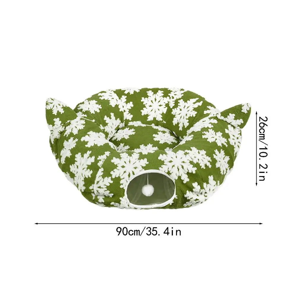 Christmas Cat Donut Tunnel & Bed