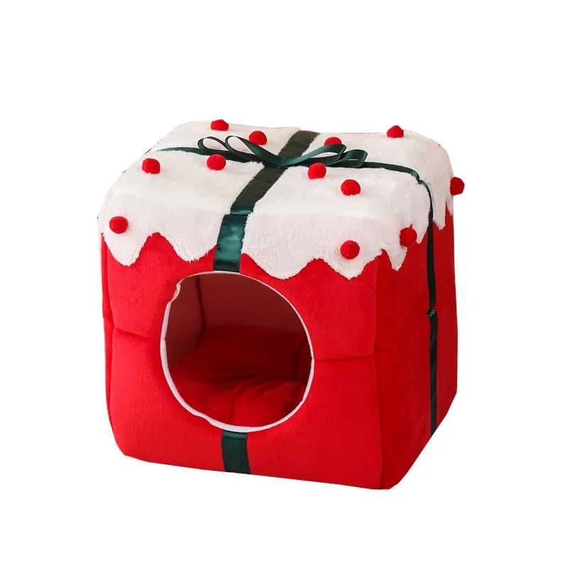 Cosy Christmas Cat Bed