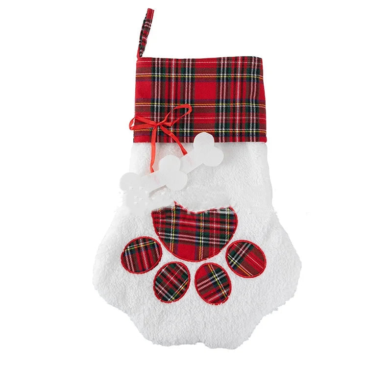 Personalised Paw Print Christmas Stocking