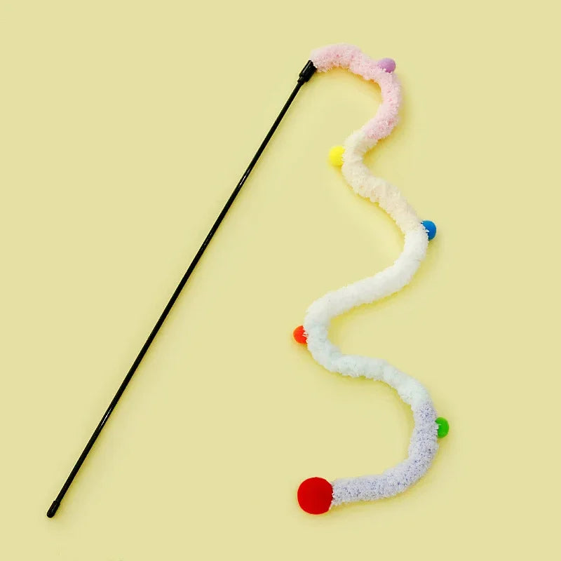 Festive Caterpillar Cat Teaser Wand