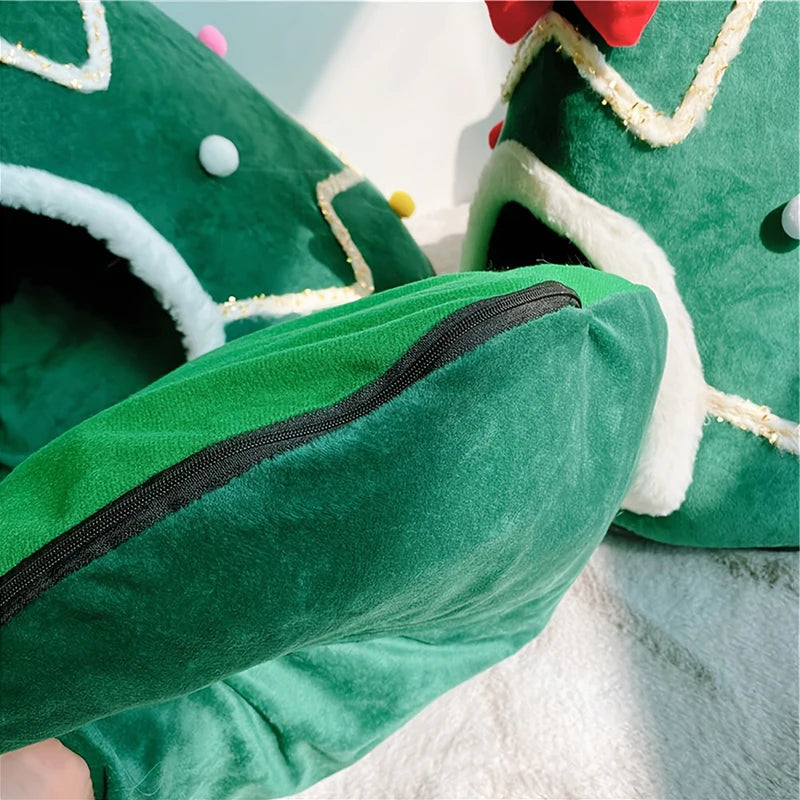 Cosy Christmas Pet House Bed
