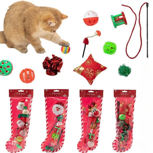 Christmas Cat Toy Stocking Gift