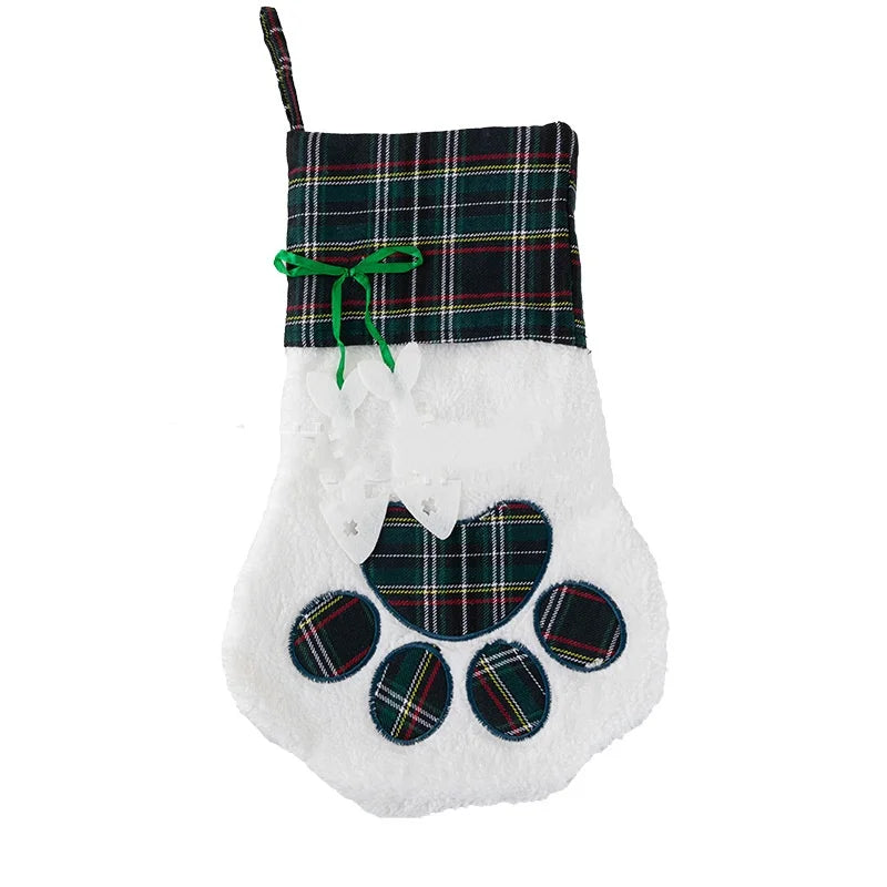 Personalised Paw Print Christmas Stocking