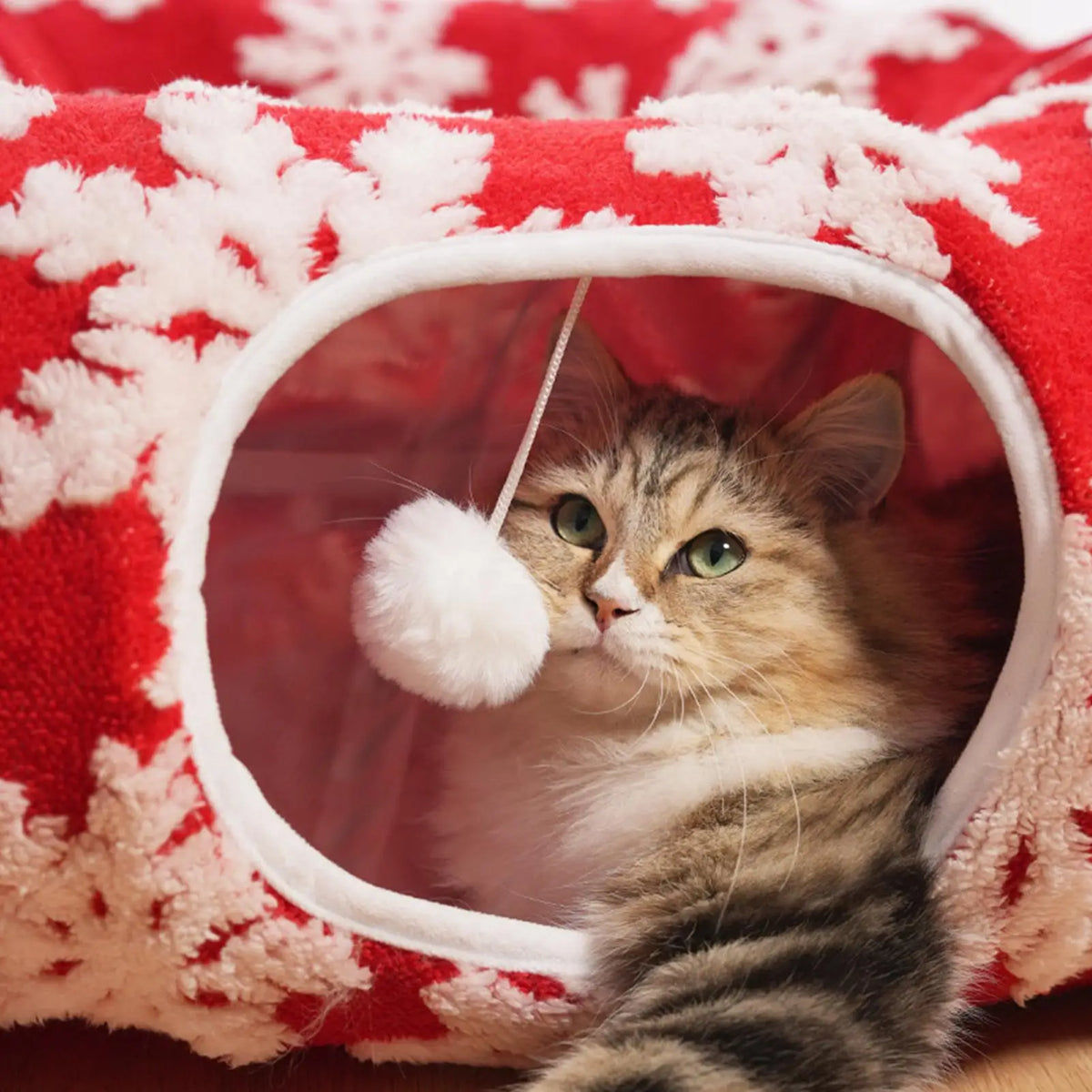 Christmas Cat Donut Tunnel & Bed