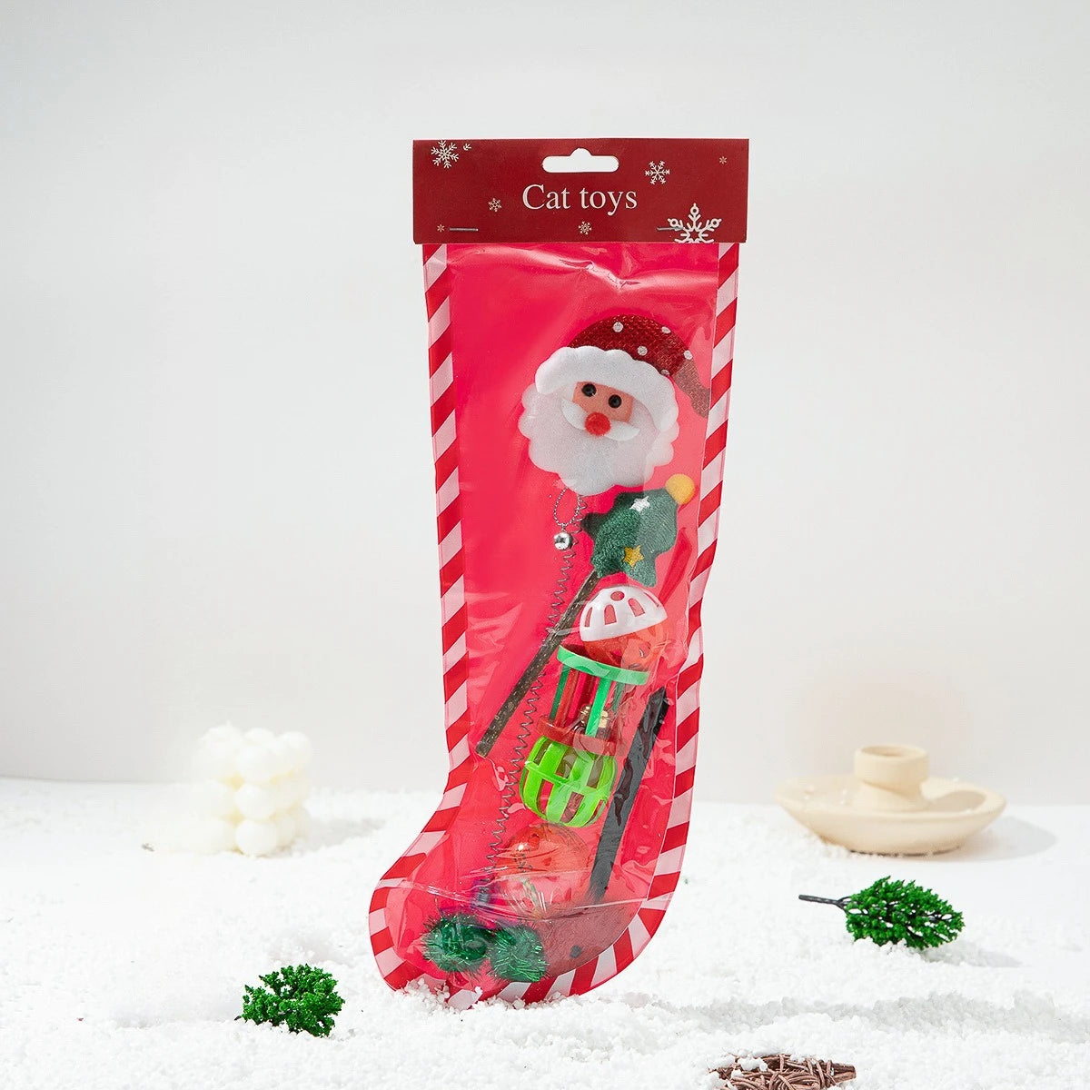 Christmas Cat Toy Stocking Gift