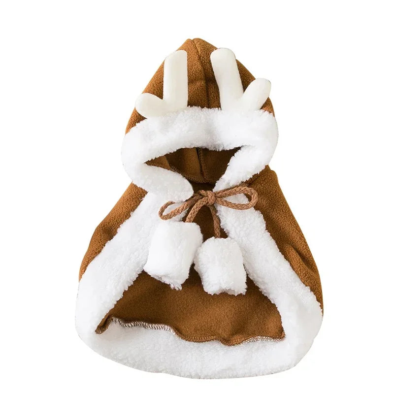 Christmas Santa & Reindeer Pet Cape Costume