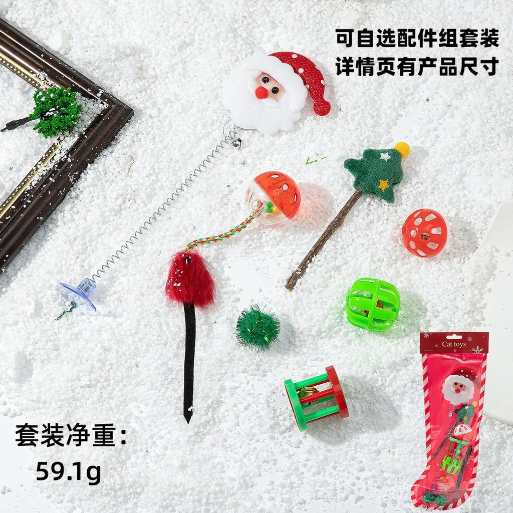Christmas Cat Toy Stocking Gift