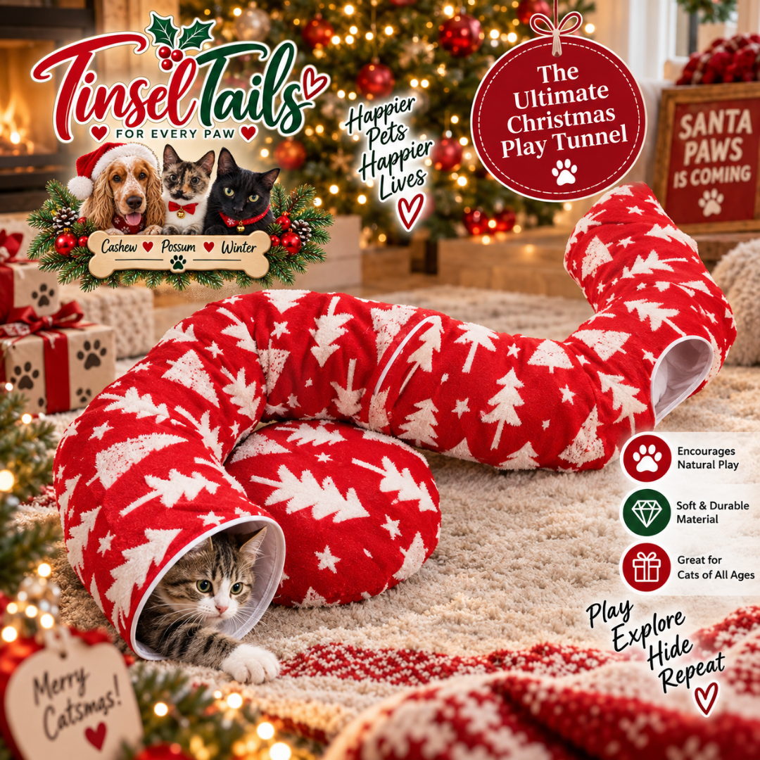 Christmas Cat Donut Tunnel & Bed