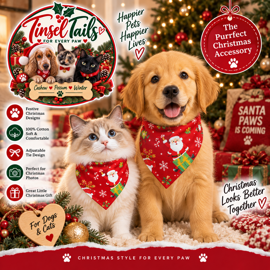 Christmas Pet Bandana for Dogs & Cats